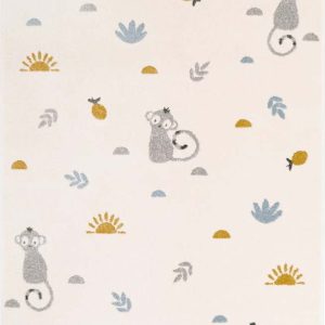 Béžový dětský koberec Nattiot Little Wild Monkey