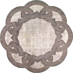 Béžový kulatý koberec ø 100 cm - Vitaus
