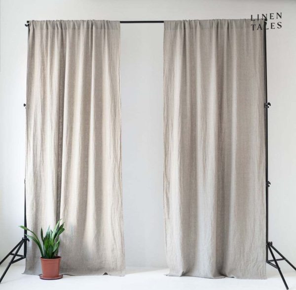 Béžový závěs 140x330 cm Night Time – Linen Tales