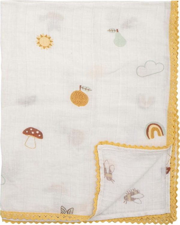 Bílá dětská deka 80x100 cm Agnes – Bloomingville Mini