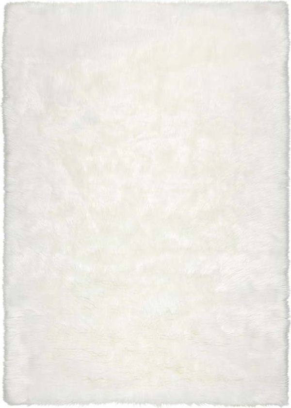 Bílá syntetická kožešina 290x180 cm - Flair Rugs