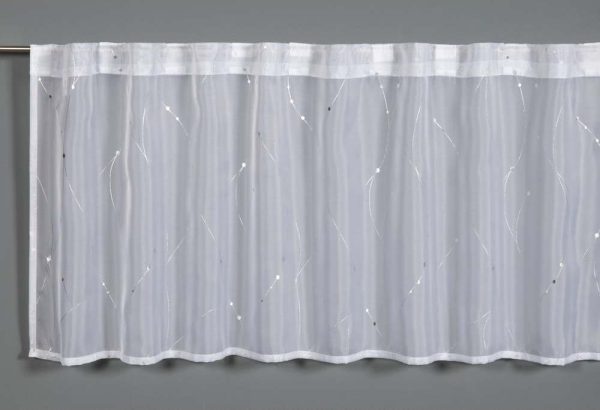 Bílá záclona 45x140 cm Jacquard - Gardinia
