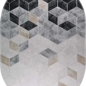 Bílo-šedý pratelný koberec 80x120 cm – Vitaus