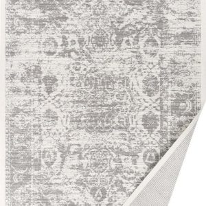 Bílý vzorovaný oboustranný koberec Narma Palmse
