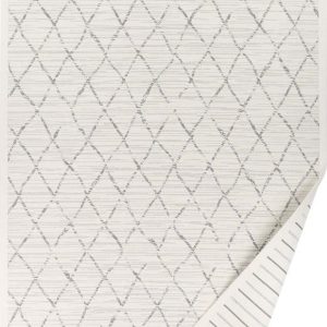 Bílý vzorovaný oboustranný koberec Narma Vao