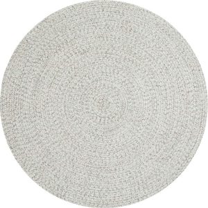 Bílý/béžový kulatý venkovní koberec ø 200 cm - NORTHRUGS