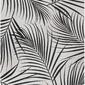 Černo-šedý venkovní koberec Ragami Flora