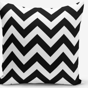 Černobílý povlak na polštář Minimalist Cushion Covers Stripes