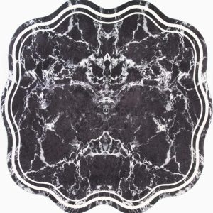 Černý kulatý koberec ø 80 cm - Vitaus