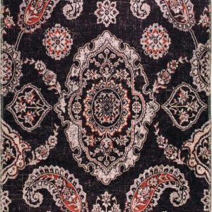 Černý pratelný koberec běhoun 200x80 cm - Vitaus