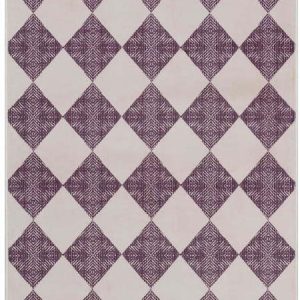 Fialovo-béžový pratelný koberec běhoun 300x80 cm - Vitaus
