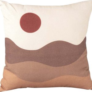 Hnědo-béžový bavlněný polštář PT LIVING Sand Sunset