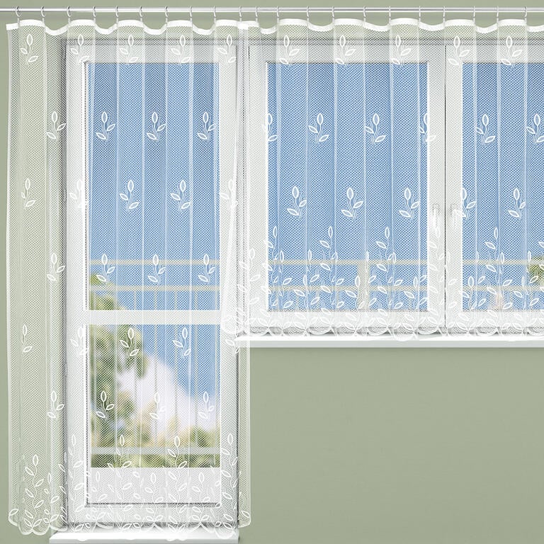 Hotová žakárová záclona GLORIA - balkonový komplet