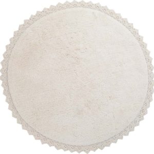 Krémově bílý ručně vyrobený bavlněný koberec Nattiot Perla