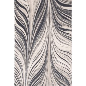 Krémovo-šedý vlněný koberec 133x180 cm Zebre – Agnella