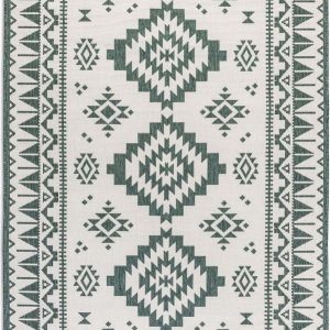 Krémovo-zelený venkovní koberec 160x230 cm Gemini – Elle Decoration