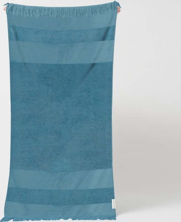 Modrá bavlněná plážová osuška Sunnylife Summer Stripe