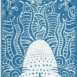 Modrá plážová osuška 90x180 cm Shark – DecoKing