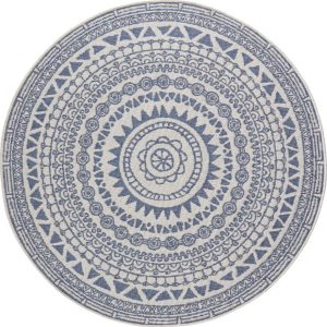 Modro-krémový venkovní koberec NORTHRUGS Coron