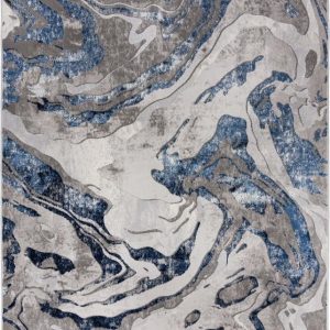 Modro-šedý koberec Flair Rugs Marbled