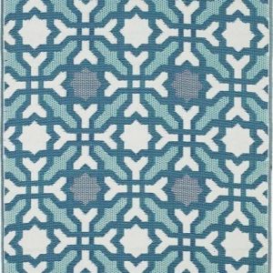 Modro-šedý oboustranný venkovní koberec z recyklovaného plastu Fab Hab Seville