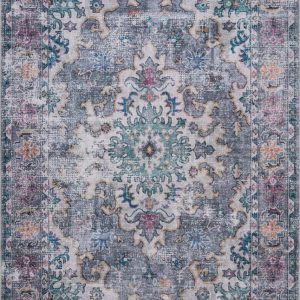 Modro-šedý pratelný koberec 290x200 cm FOLD Millie - Flair Rugs