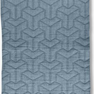 Modrý přehoz z recyklované bavlny na jednolůžko 140x250 cm Trio – Mette Ditmer Denmark