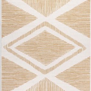Okrově žluto-krémový venkovní koberec 80x150 cm Gemini – Elle Decoration