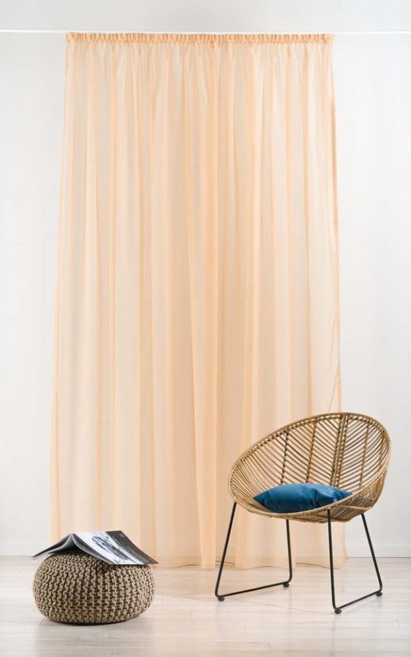 Oranžová záclona 300x260 cm Voile – Mendola Fabrics