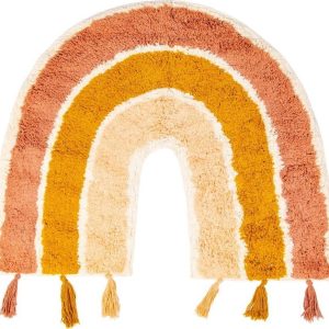 Oranžovo-růžový dětský bavlněný koberec Sass & Belle Earth Rainbow