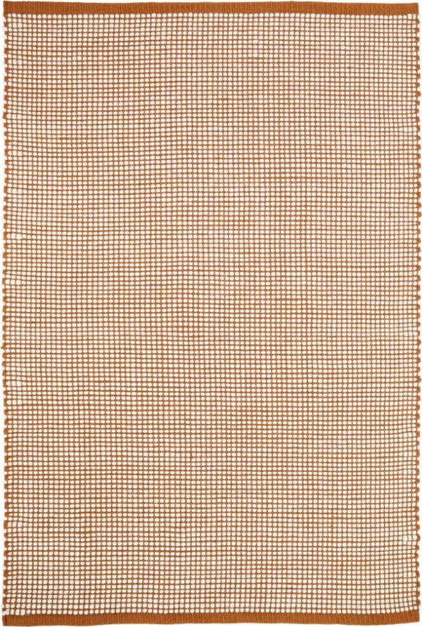 Oranžový koberec s podílem vlny 200x140 cm Bergen - Nattiot