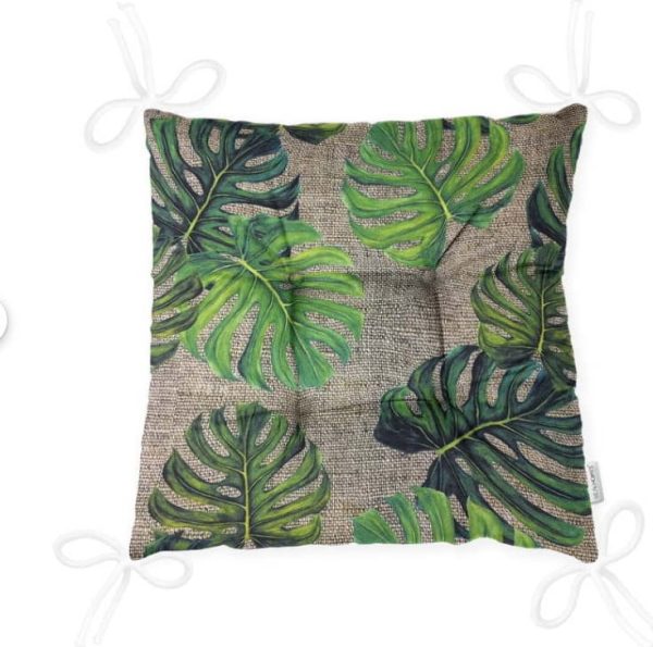 Podsedák na židli Minimalist Cushion Covers Green Banana Leaves