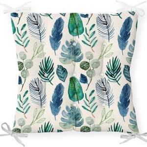 Podsedák na židli Minimalist Cushion Covers Navy Flower