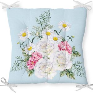 Podsedák s příměsí bavlny Minimalist Cushion Covers Spring Flowers