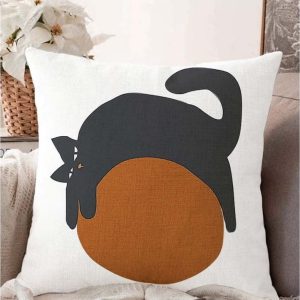 Povlak na polštář s příměsí bavlny Minimalist Cushion Covers Kitty