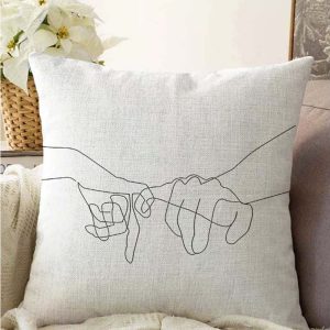 Povlak na polštář s příměsí bavlny Minimalist Cushion Covers Pinky