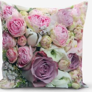 Povlak na polštář s příměsí bavlny Minimalist Cushion Covers Roses