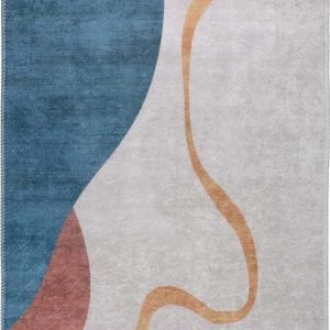 Pratelný koberec v modro-krémové barvě 50x80 cm – Vitaus