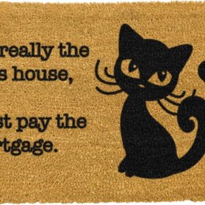 Rohožka z přírodního kokosového vlákna Artsy Doormats It's really the Cats House