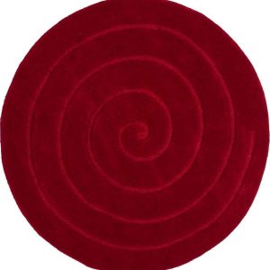 Rubínově červený vlněný koberec Think Rugs Spiral
