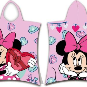 Růžové froté dětské pončo Minnie – Jerry Fabrics