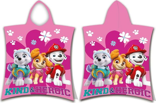 Růžové froté dětské pončo Paw Patrol – Jerry Fabrics