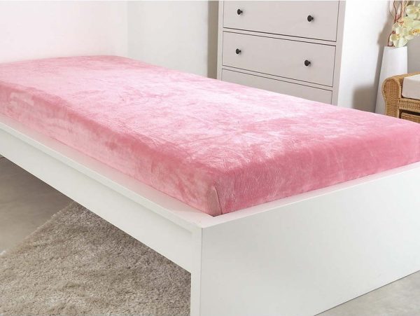 Růžové prostěradlo z mikroflanelu 90x200 cm Exclusive – B.E.S.