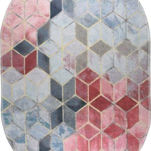 Růžovo-světle šedý pratelný koberec 80x120 cm – Vitaus