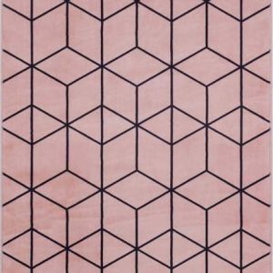 Růžový pratelný koberec běhoun 300x80 cm - Vitaus