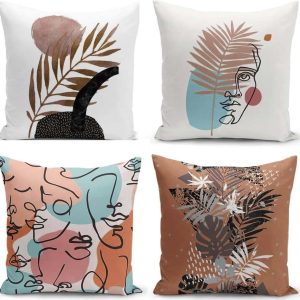 Sada 4 povlaků na polštáře Minimalist Cushion Covers Cesso