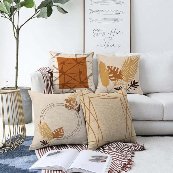 Sada 4 povlaků na polštáře Minimalist Cushion Covers Neutral