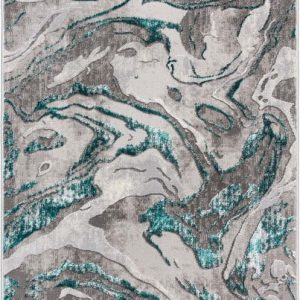 Šedo-modrý koberec Flair Rugs Marbled