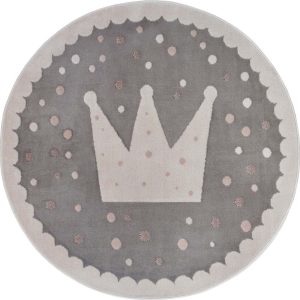 Šedý dětský koberec ø 100 cm Crown – Hanse Home