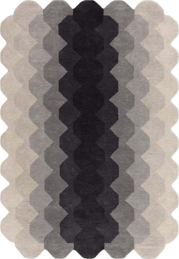 Šedý vlněný koberec 200x290 cm Hive – Asiatic Carpets